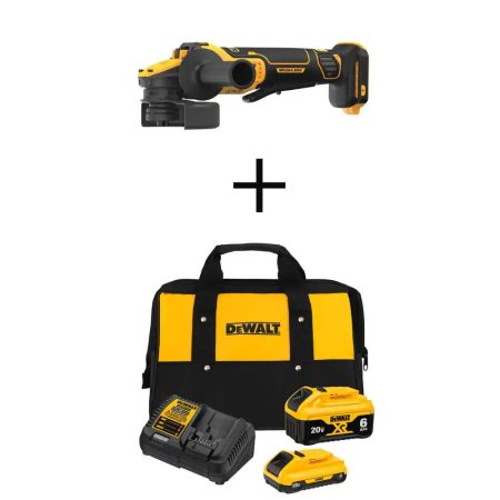 18V ONE+ Lithium-Ion Cordless 4-1/2 -Inch Angle Grinder Kit with 4.0 Ah  Battery and Charger